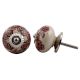Red Tiny Flower Dresser Knob