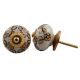 Mustard Tiny Floral Dresser Knob