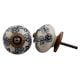 Turquoise Tiny Floral Dresser Knob