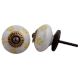 Yellow Floral Crackle Wardrobe Knob