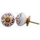 Brown Floral Ceramic Knob