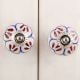 Brown Floral Ceramic Knob