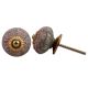 Pink Floral Crackle Cabinet Knob