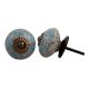 Blue Circles Crackle Ceramic Drawer Knob