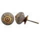 Light Yellow Floral Crackle Cabinet Ceramic Knob