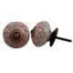 Pink Floral Crackle Ceramic Cabinet Knob