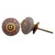 Pink Floral Crackle Ceramic Cabinet Knob