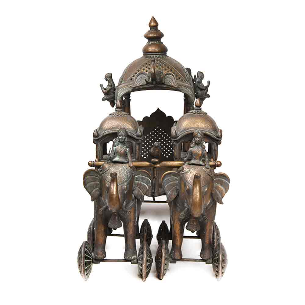 Vintage Bronze Temple Cart