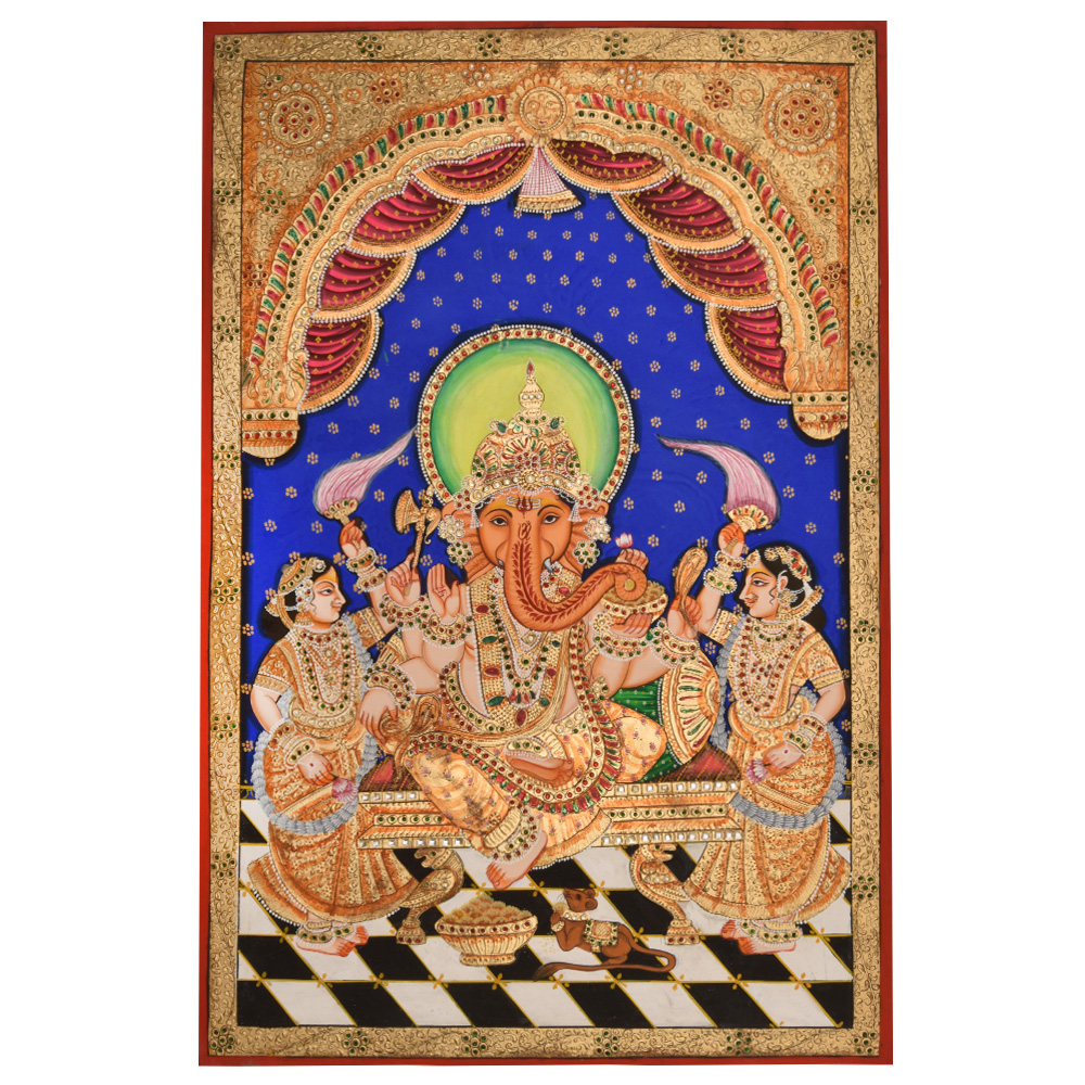 Lord Ganesha Tanjore Painting