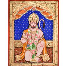 Tanjore Painting Of Lord Hanuman