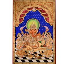 Lord Ganesha Tanjore Painting