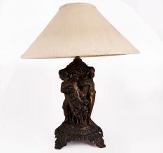Three Cherub Table Lamp