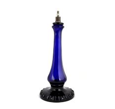 Cobalt Blue Glass Table Lamp