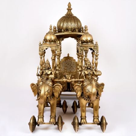 Big Golden Bronze Chariot