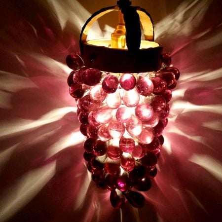 Vintage Purple Grape Lamp Hanging