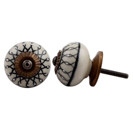 Black Leaf Dresser Knob