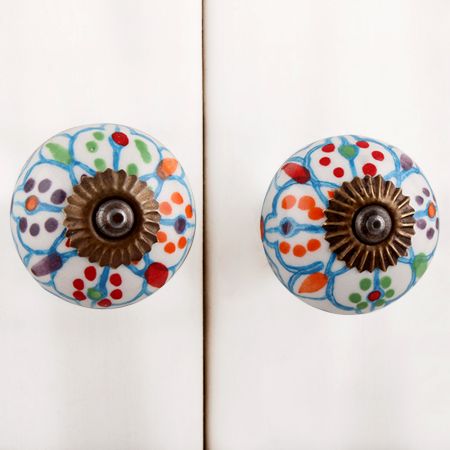 Mixed Floral Dresser Knob