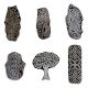 Set of 6 Piece New Mix Wooden Printing Block