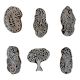 Set of 6 Piece New Mix Wooden Printing Block
