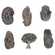 Set of 6 Piece New Mix Wooden Printing Block
