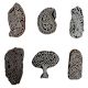 Set of 6 Piece New Mix Wooden Printing Block