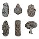 Set of 6 Piece New Mix Wooden Printing Block