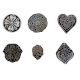 Set of 6 Piece New Mix Wooden Printing Block