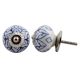 Blue Flower Dresser Knob