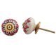 Zinnia Flower Ceramic Knob
