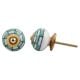 Green Check Ceramic Knob