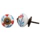 Red Floral Ceramic Knob