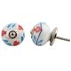 Red Floral Ceramic Knob