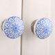 Blue Daisy Flat Knob