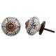 Black Floral Ceramic Knob