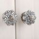 Black Floral Melon Ceramic Knob