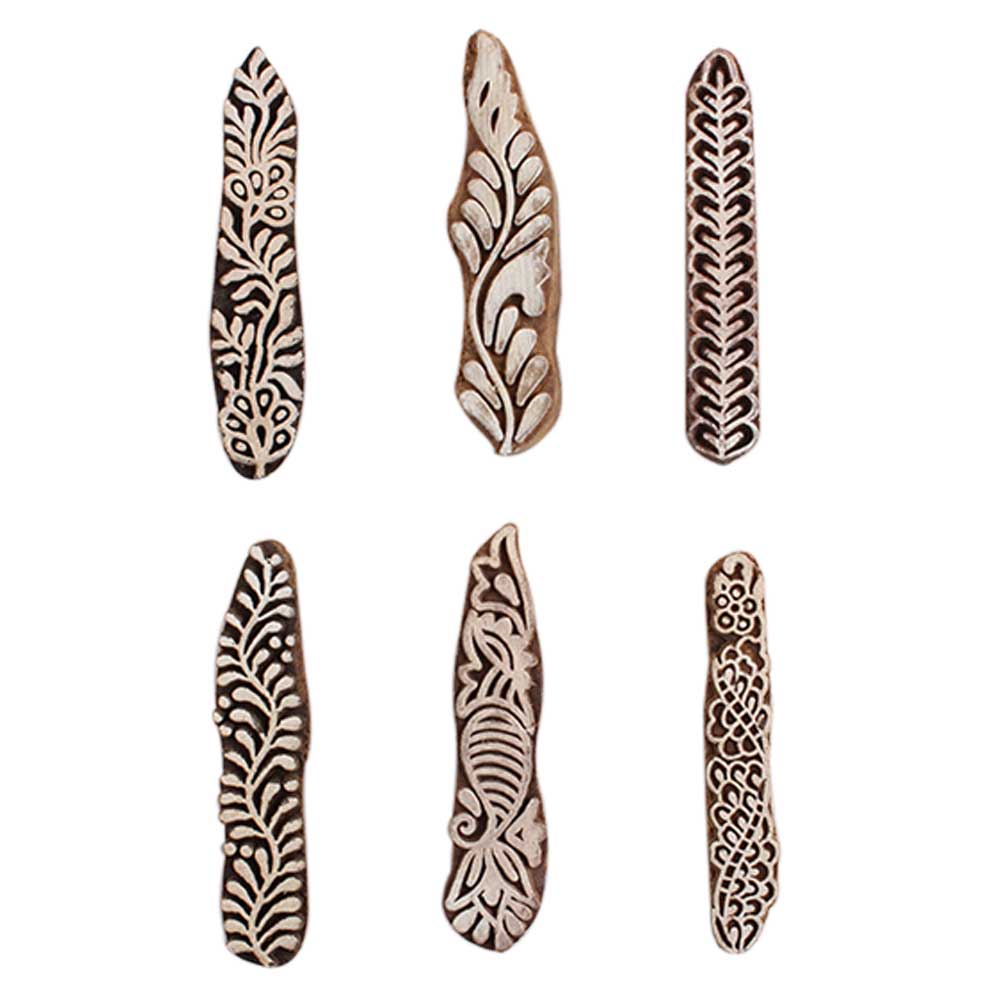 Set of 6 Piece New Mix Wooden Printing Block