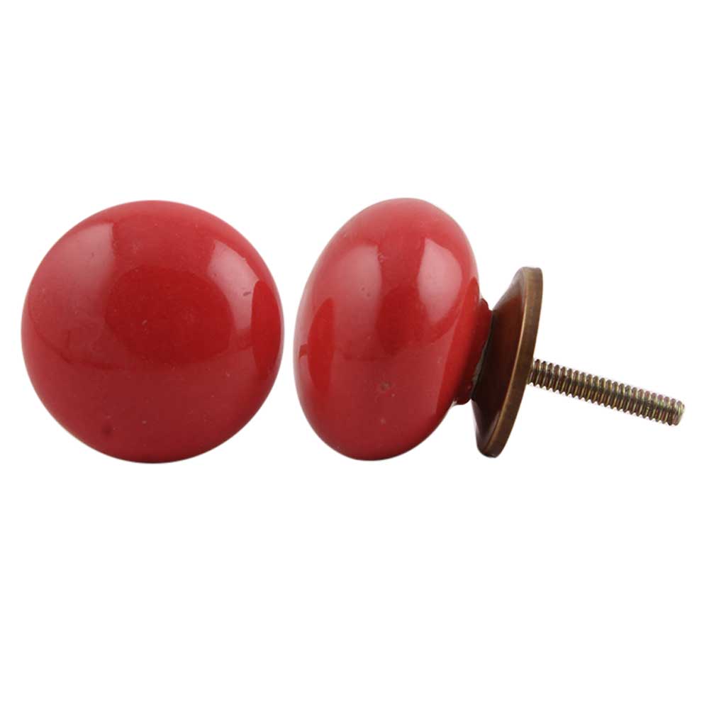 Blood Red Flat Knob