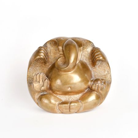 Brass Ganesha (Ht-7.1 Inches)