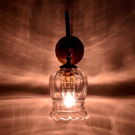 Clear Glass Tulip Wall Lamp