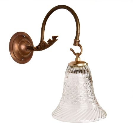 Clear Bell Shaped Wall Lamp