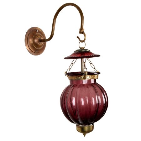 Plum Melon Shaped Glass Hanging