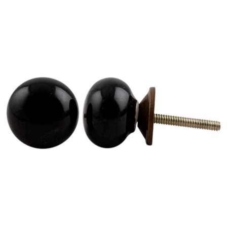 Black Solid Knob Small