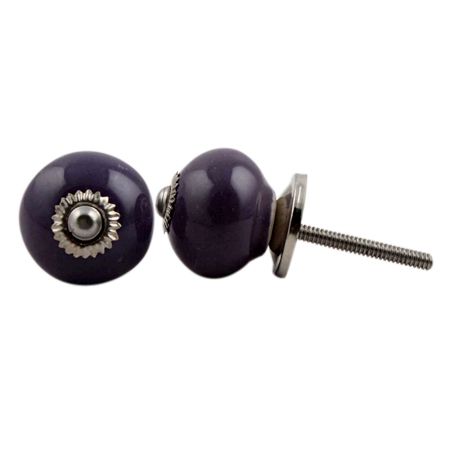 Purple Ceramic Knob Small