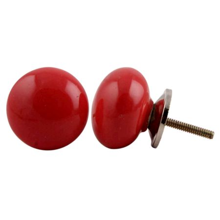 Blood Red Flat Knob