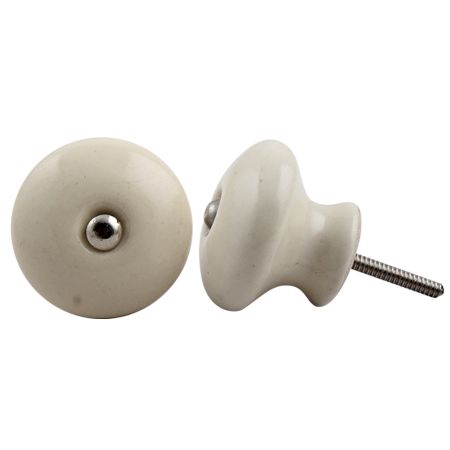 Cream Ceramic Knob