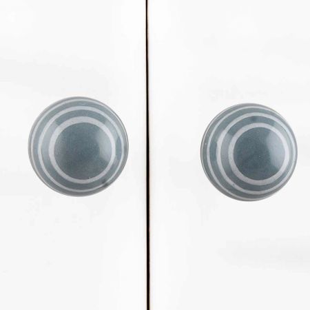 Grey White Knob