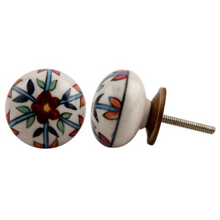 Wheel Floral Knob