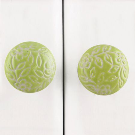 Lime Etched Flat Knob