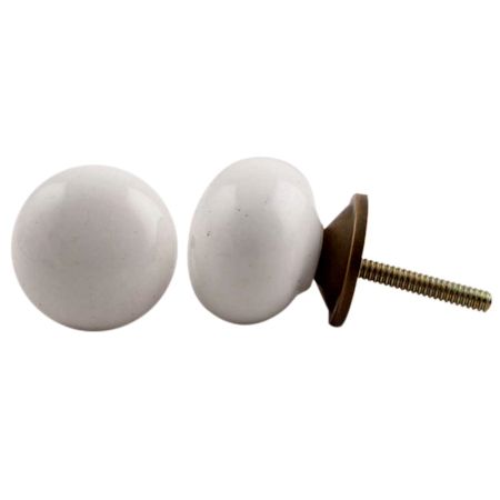White Small Flat Knob (1)