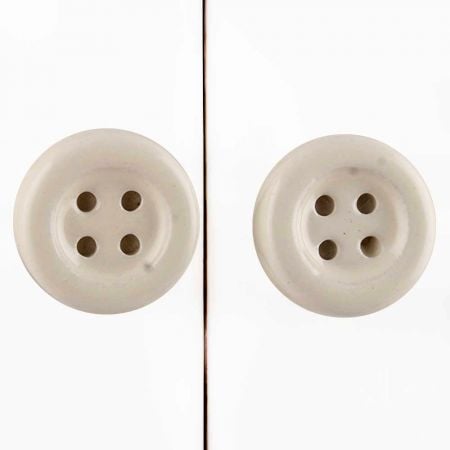 Cream Ceramic Button Knob